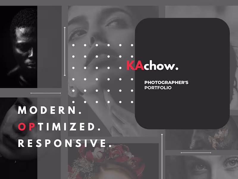 Cover image for KAchow: Portfolio Website for Photographers