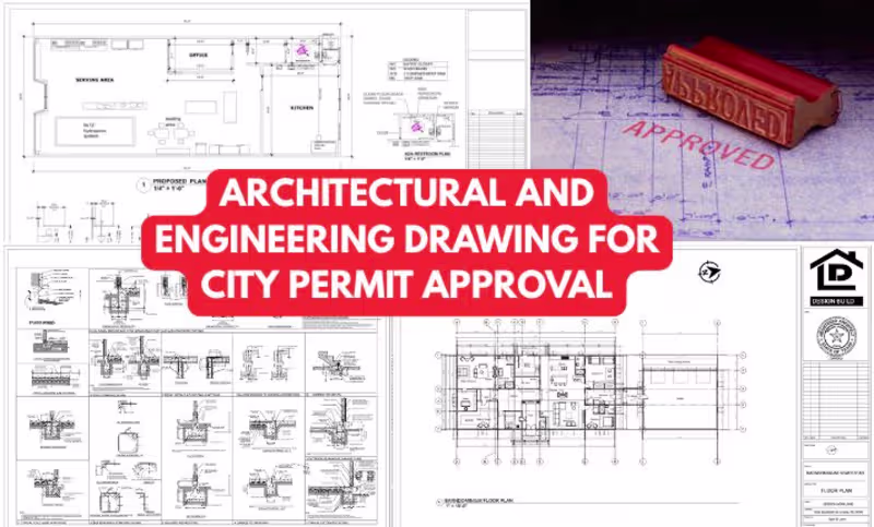 Cover image for Architectural and Structural Engineering drawing for city permit