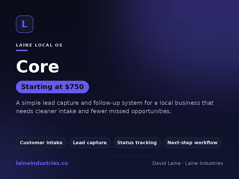 Cover image for Laine Local OS — Core