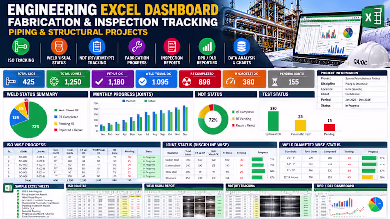 Cover image for Excel Dashboard & Progress Tracking