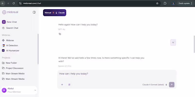 Cover image for Midora AI - Multi-Model Platform -> Chatgbt -> Gemini -> Cla...