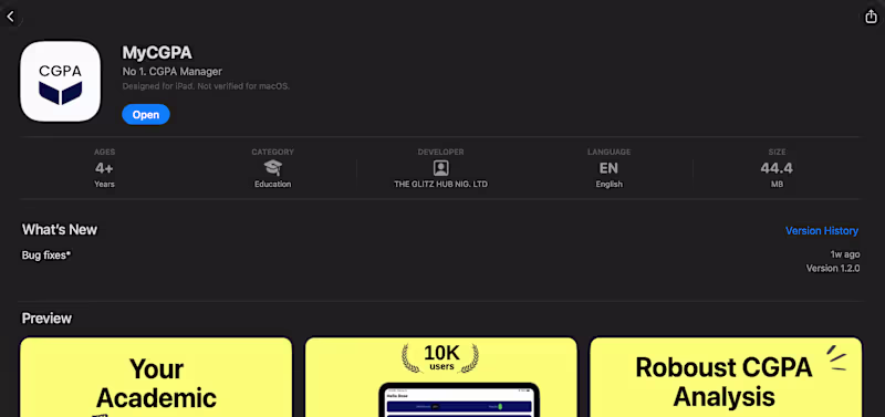 Cover image for MyCGPA — An Expo React Native Educational App