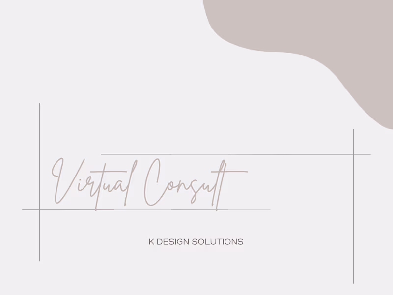 Cover image for Virtual Design Consult - 1:1 Expert Guidance Call