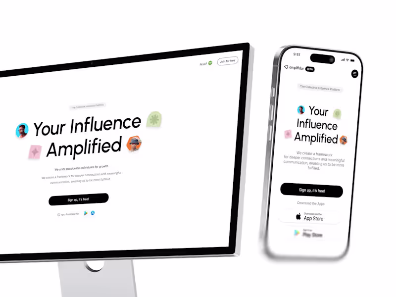 Cover image for Amplifidor Website: Responsive MVP Launch Experience