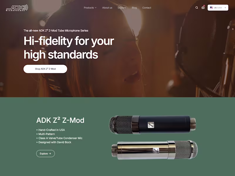 Cover image for ADK microphones | hi-fi audio
