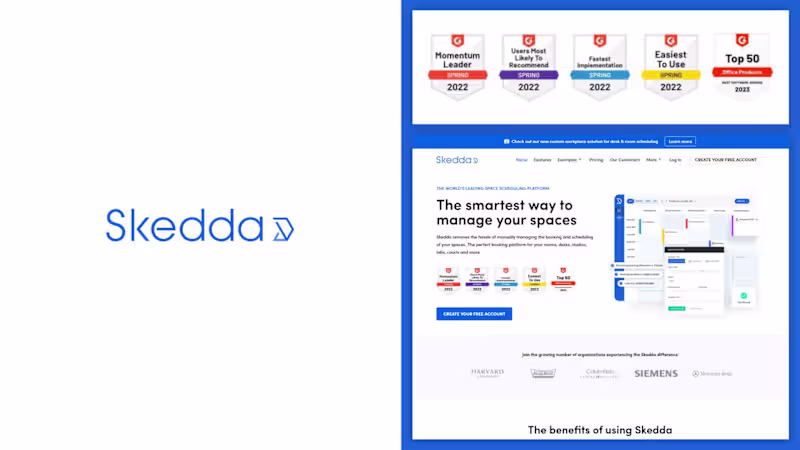 Cover image for Skedda Website Case Study