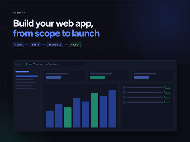 Cover image for Build Your Web App or SaaS, From Scope to Launch