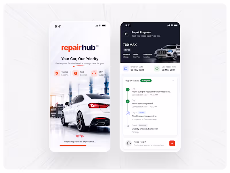 Cover image for Innovative Mobile App Concept for Enhanced Vehicle Repair Tr...