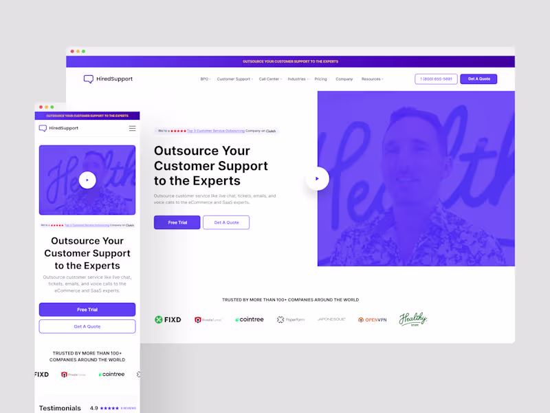 Cover image for HiredSupport is a B2B SaaS
