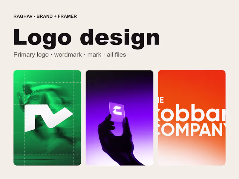 Cover image for Logo & brand mark design