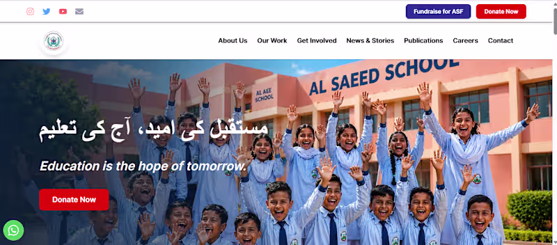 Cover image for Al-Saeed Foundation — Charity Website
Built
