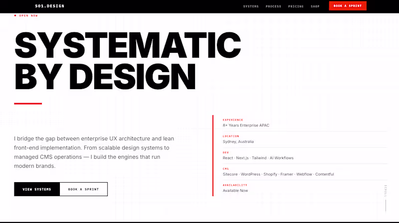 Cover image for Systematic by Design: My New Portfolio