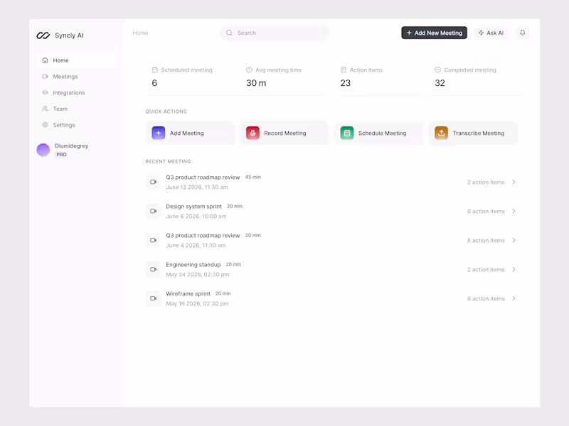 Cover image for Syncly AI Webapp