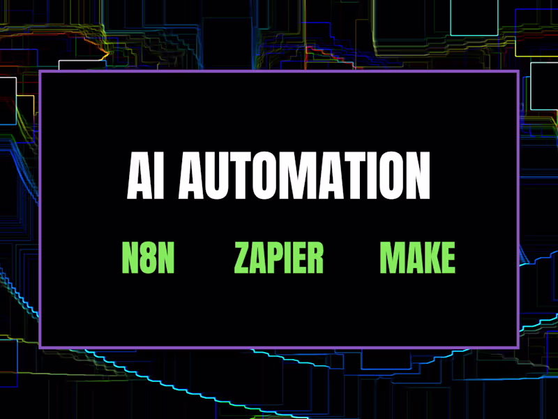 Cover image for AI Workflow Automation — n8n & Zapier Integration for Business