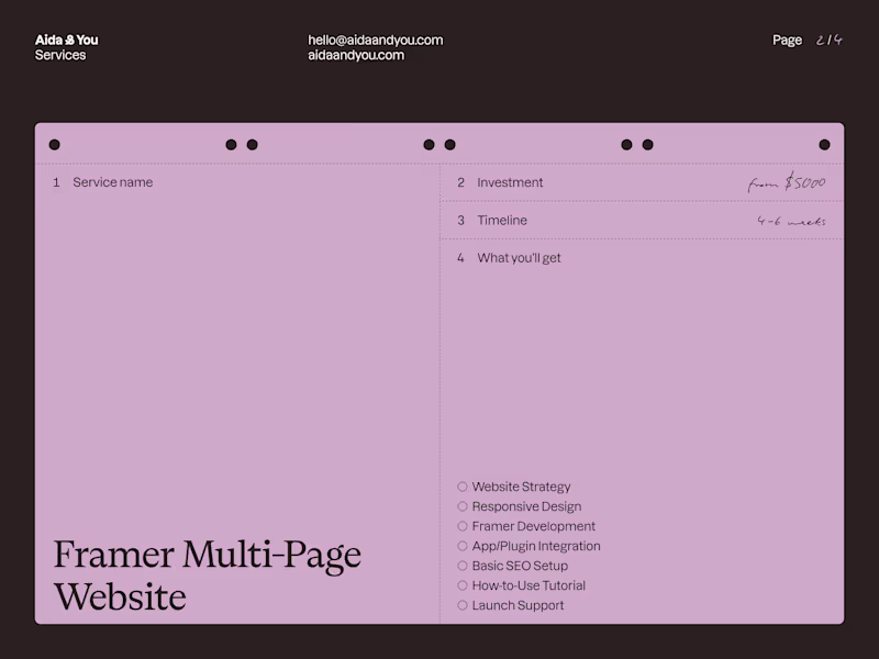 Cover image for Framer Multi-Page Website Design and Development