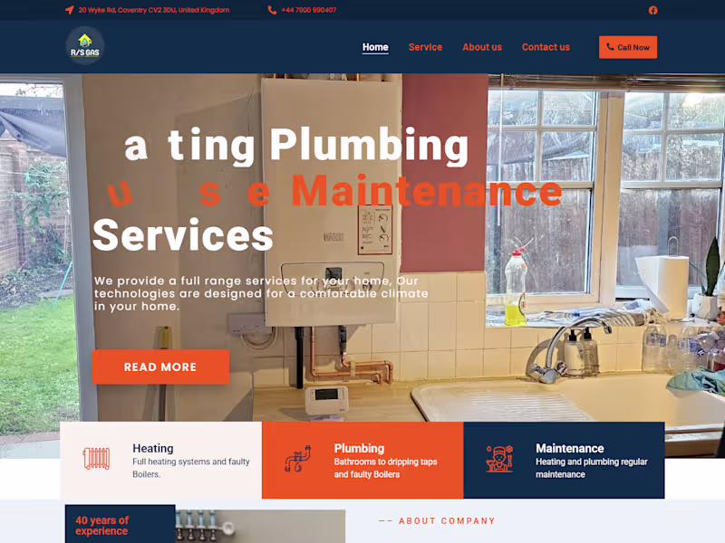 Cover image for Professional Business WordPress Website for RS Gas Services