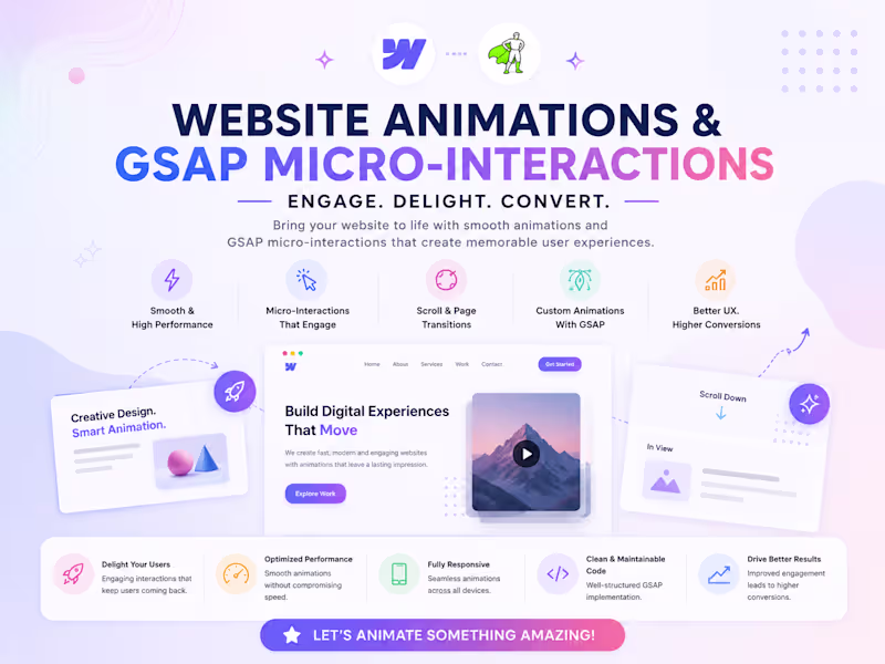 Cover image for Website Animations & GSAP Micro-Interactions