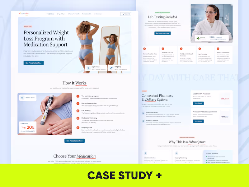 Cover image for Conversion-Focused HealthTech Landing Page Design