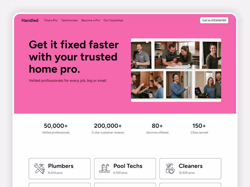 Cover image for I just published a free Framer template — Handled, a landing...