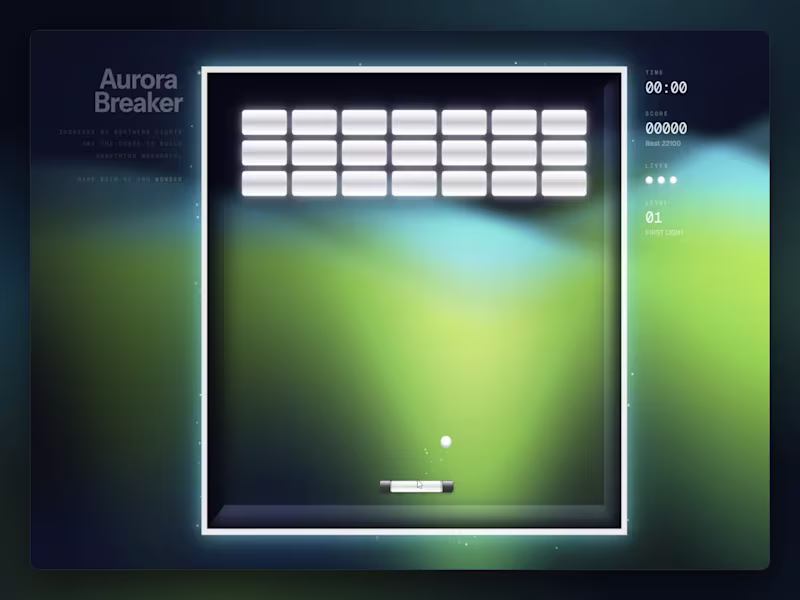 Cover image for Aurora Breaker: A Game Built Inside Living Shaders