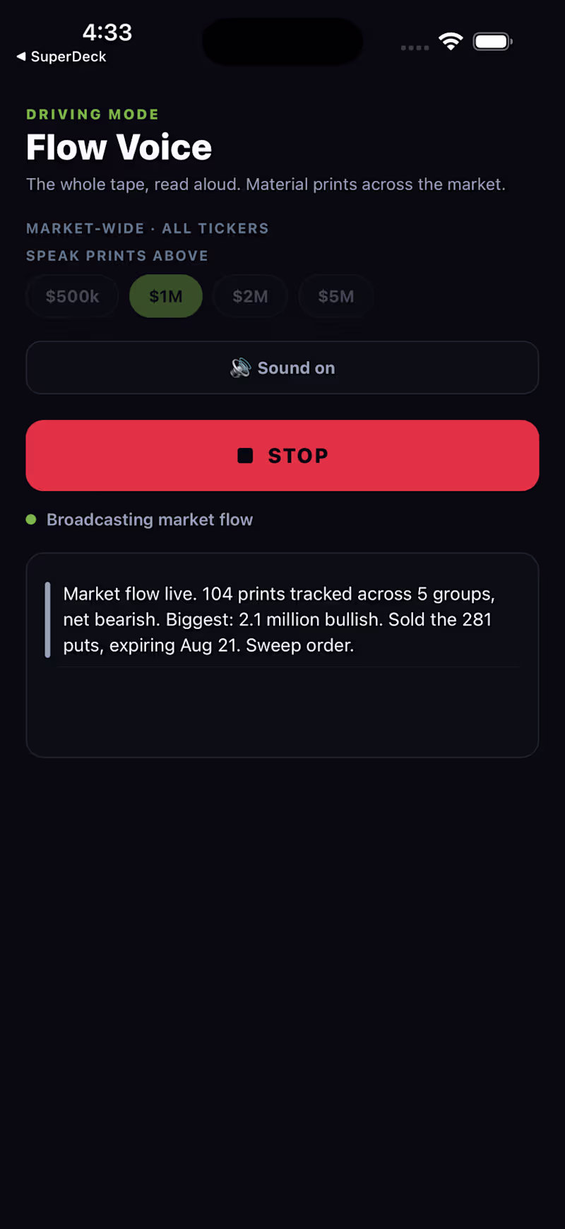 Cover image for Flow Voice - real-time audio app, iOS & Android