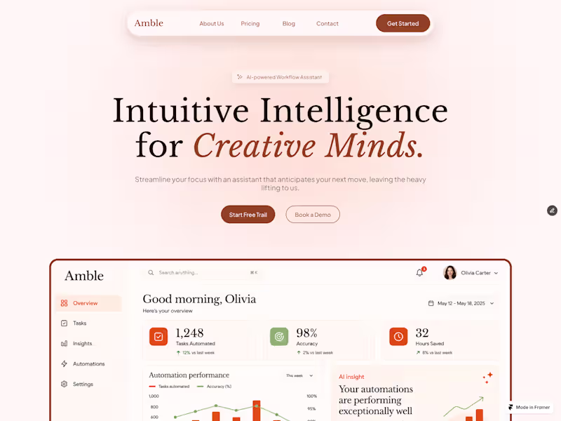 Cover image for Amble : Premium Framer Template