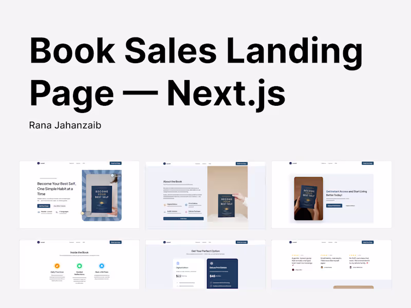 Cover image for Book Sales Landing Page |