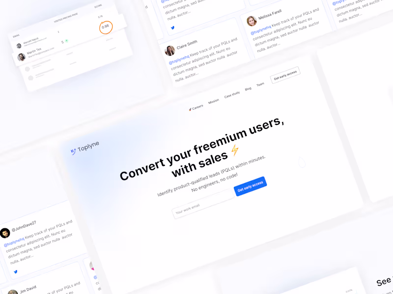 Cover image for Toplyne Landing Page