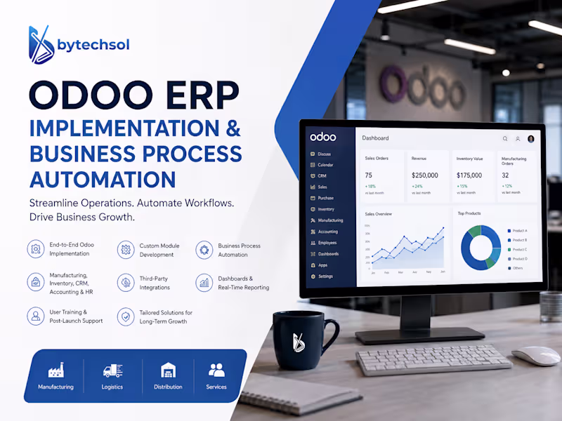 Cover image for Odoo ERP Implementation & Business Process Automation