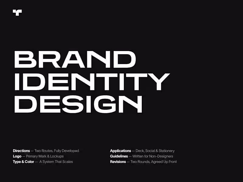 Cover image for Brand Identity Design — Logo, Type, Color & Guidelines