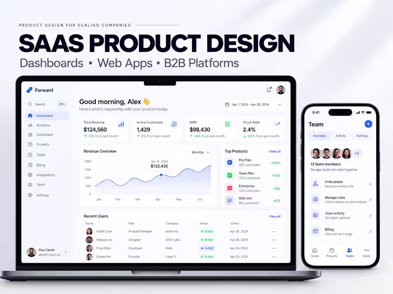 Cover image for SaaS Dashboard & Web App UI/UX Design