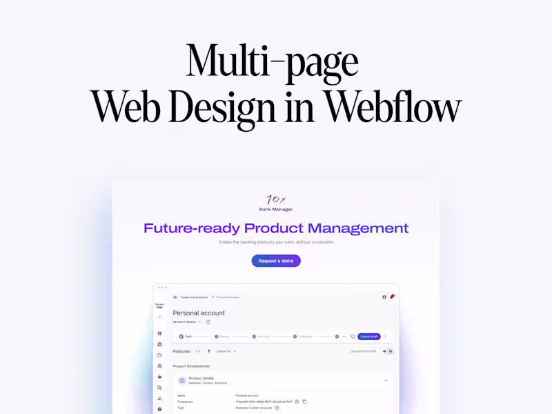 Cover image for Multi-page Website in Webflow