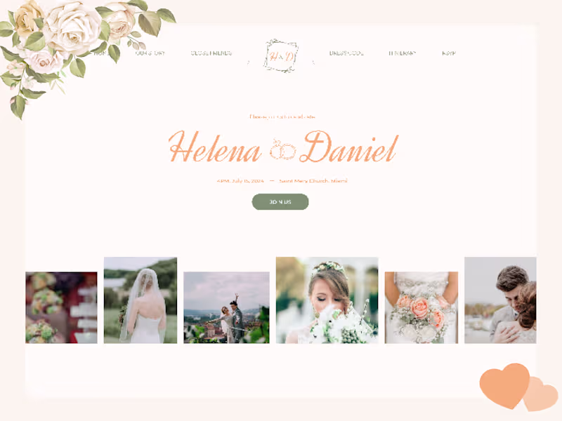 Cover image for Beautifully crafted & modern wedding landing page