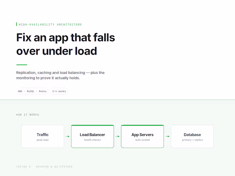 Cover image for Fix an App That Falls Over Under Load