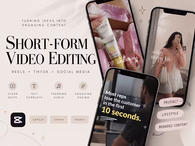 Cover image for Short-Form Video Editing for Reels & TikTok