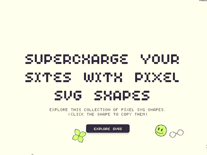Cover image for Pixel SVGs 
