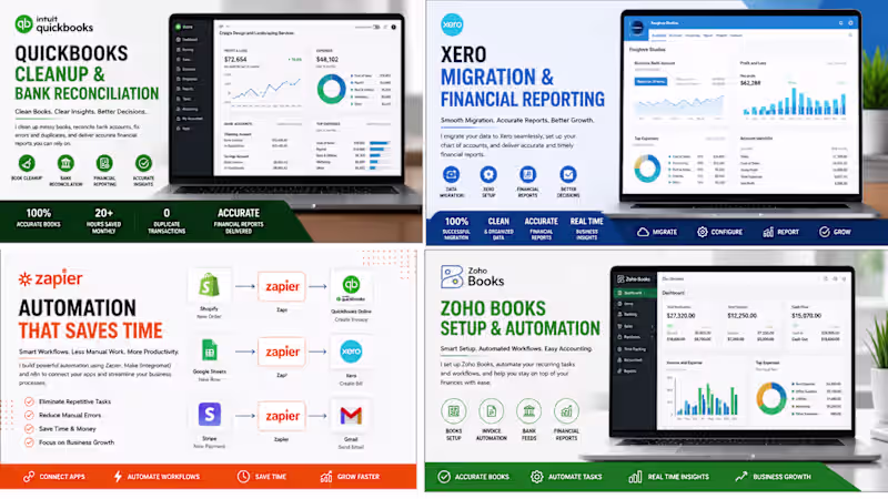 Cover image for bookkeeping and automation services