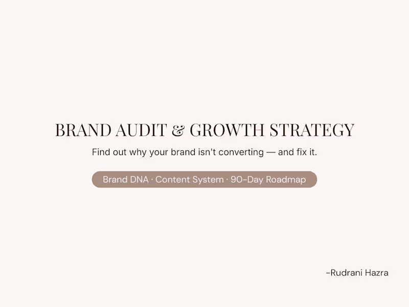 Cover image for Brand Audit & Growth Strategy 