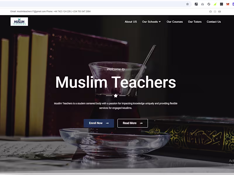 Cover image for Muslim Teacher Online Class Website