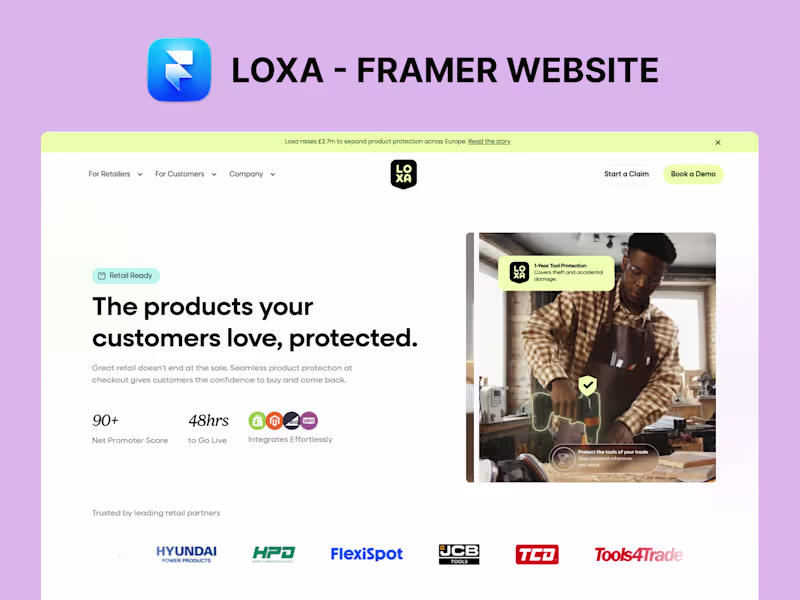 Cover image for Loxa's Squarespace to Framer migration