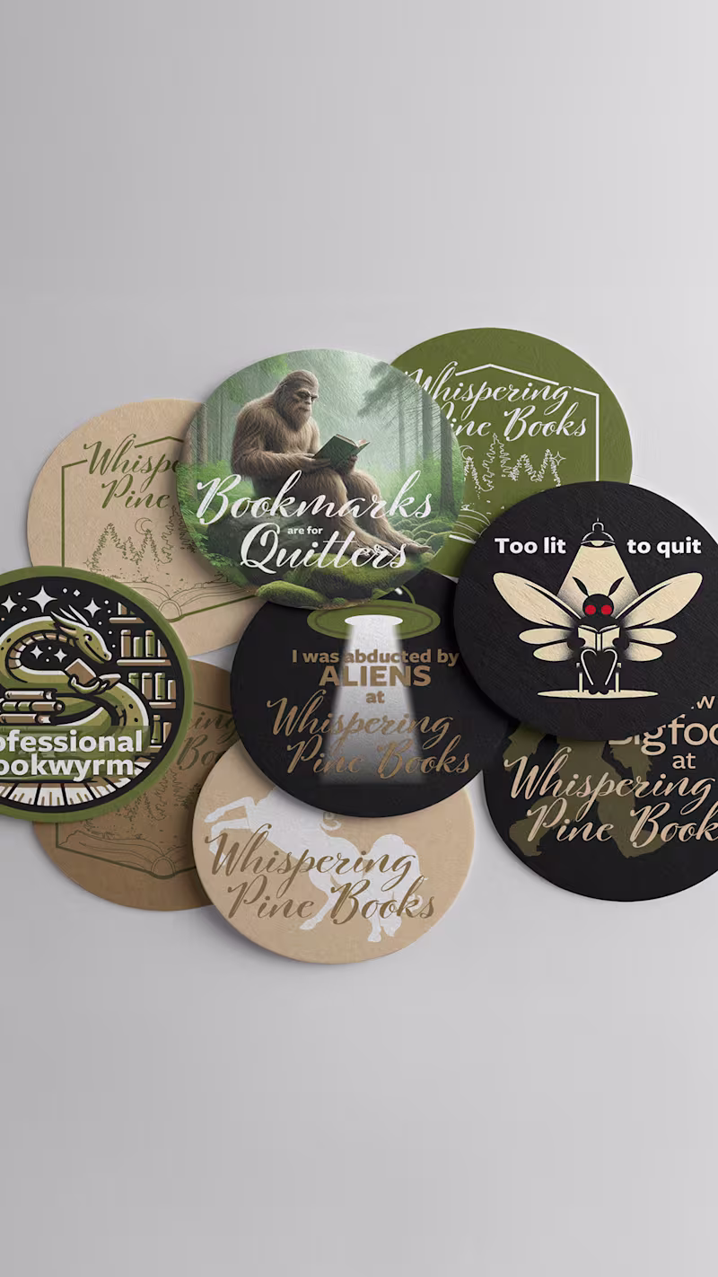 Cover image for Branding Design: Whispering Pine Books