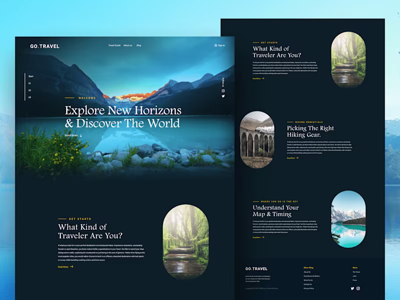 Cover image for Travel Landing Page UI Design