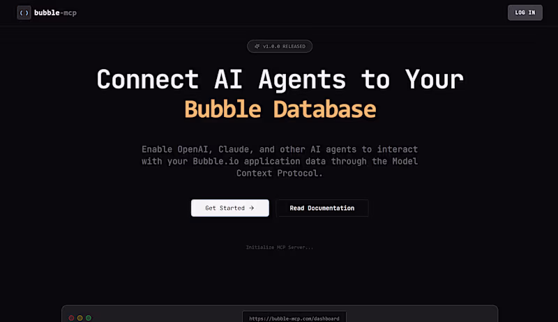 Cover image for If you have Bubble app and you need an MCP for either: - con...