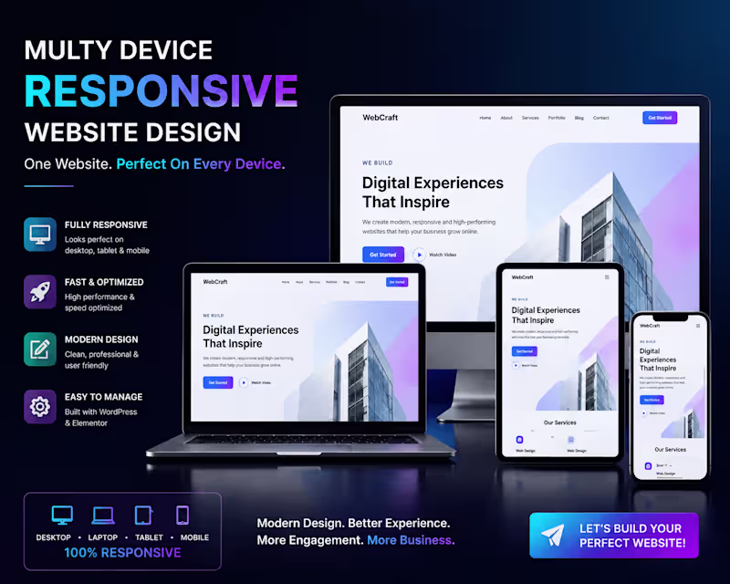 Cover image for I Will Design a Modern Professional WordPress Websites