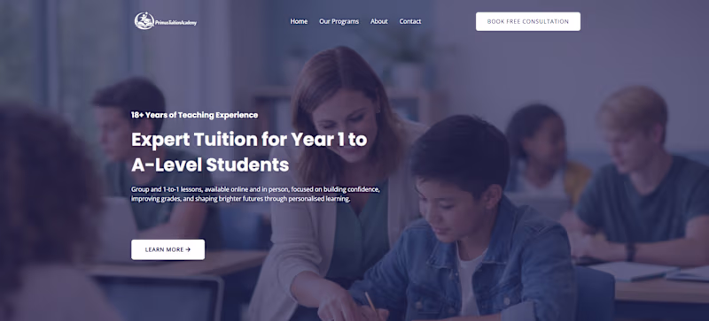 Cover image for Primus Tuition Academy offers expert
