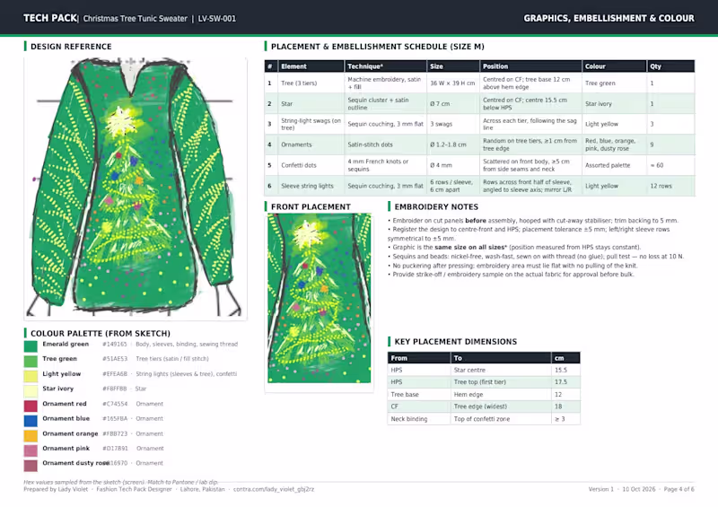 Cover image for Factory-Ready Fashion Tech Pack for Your Design 