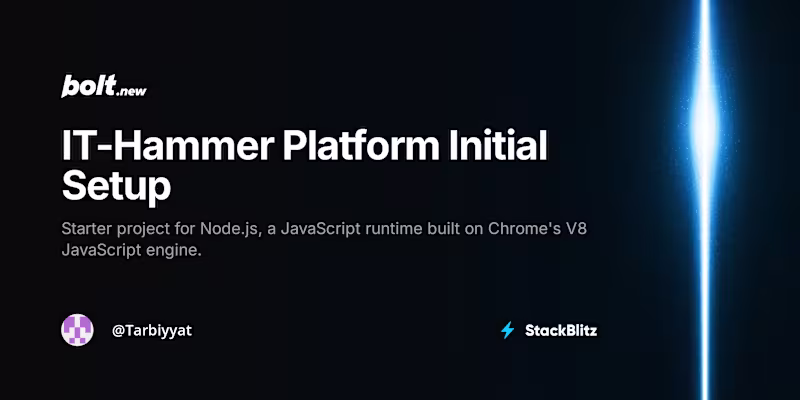 Cover image for IT-Hammer Platform Initial Setup