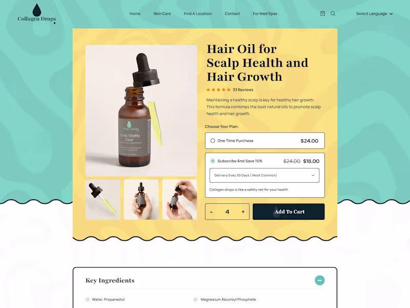 Cover image for Collagen Drops - Shopify Website