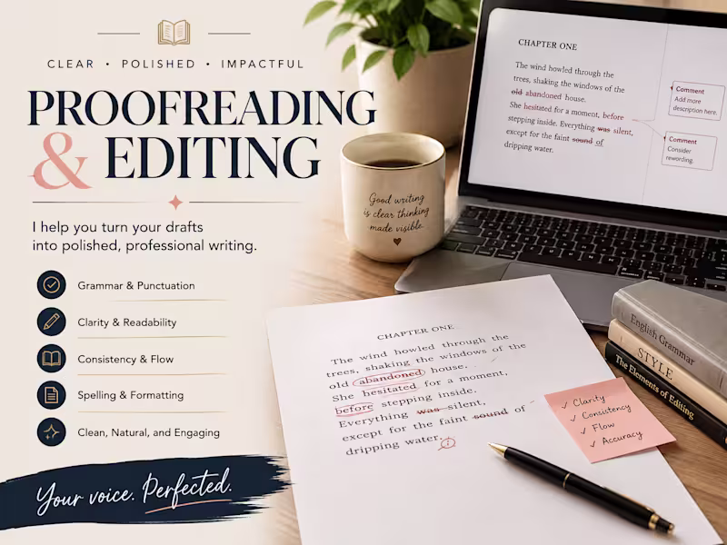 Cover image for Professional Proofreading & Editing