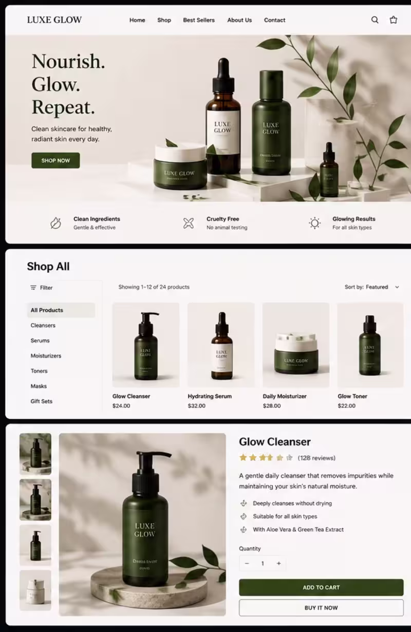 Cover image for a lotion website